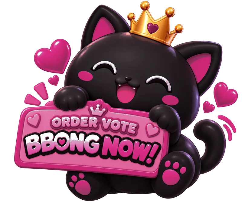 BBONG VOTE mascot pointing at the order button